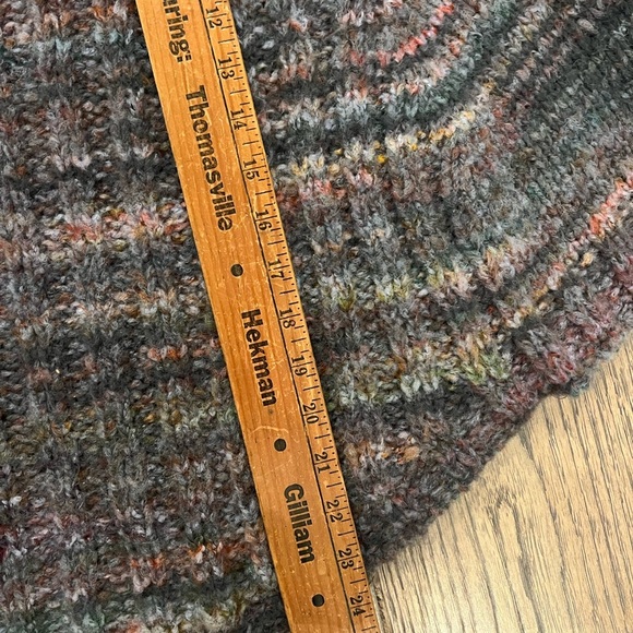 Maison Pholya Wool Blend Cowl Neck Poncho Sweater LXL Made in Italy Anthro - Picture 6 of 6